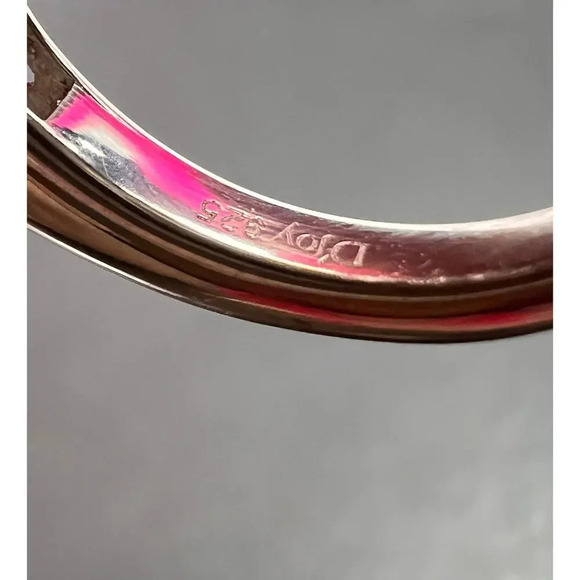 NEW Peach moonstone rhodolite garnet ring in sterling silver size 7 - Picture 9 of 16